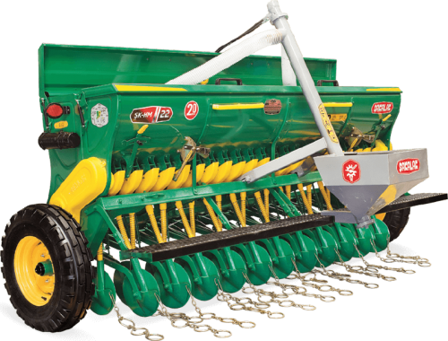 COMBINE SEED DRILL WITH SEEDAND FERTILIZER FILLING SPIRAL