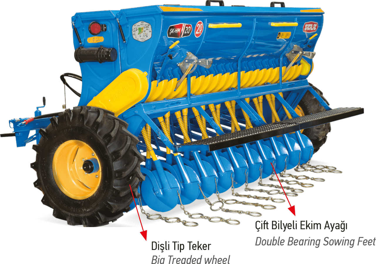 Y.Torun With Fertilizer Double Disc Pressing Wheel Seed Drill